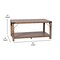 Merrick Lane Green River Modern Farmhouse Engineered Wood Coffee Table and Powder Coated Steel Accents